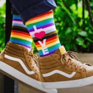 NEW-T-Mobile Pride Love Socks - Rainbow Colors